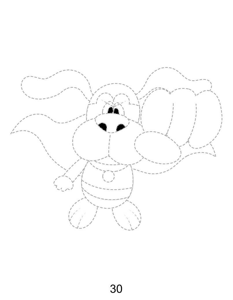 Super Dog Trace – Fun Tracing Worksheet for Kids (Ages 3-8)