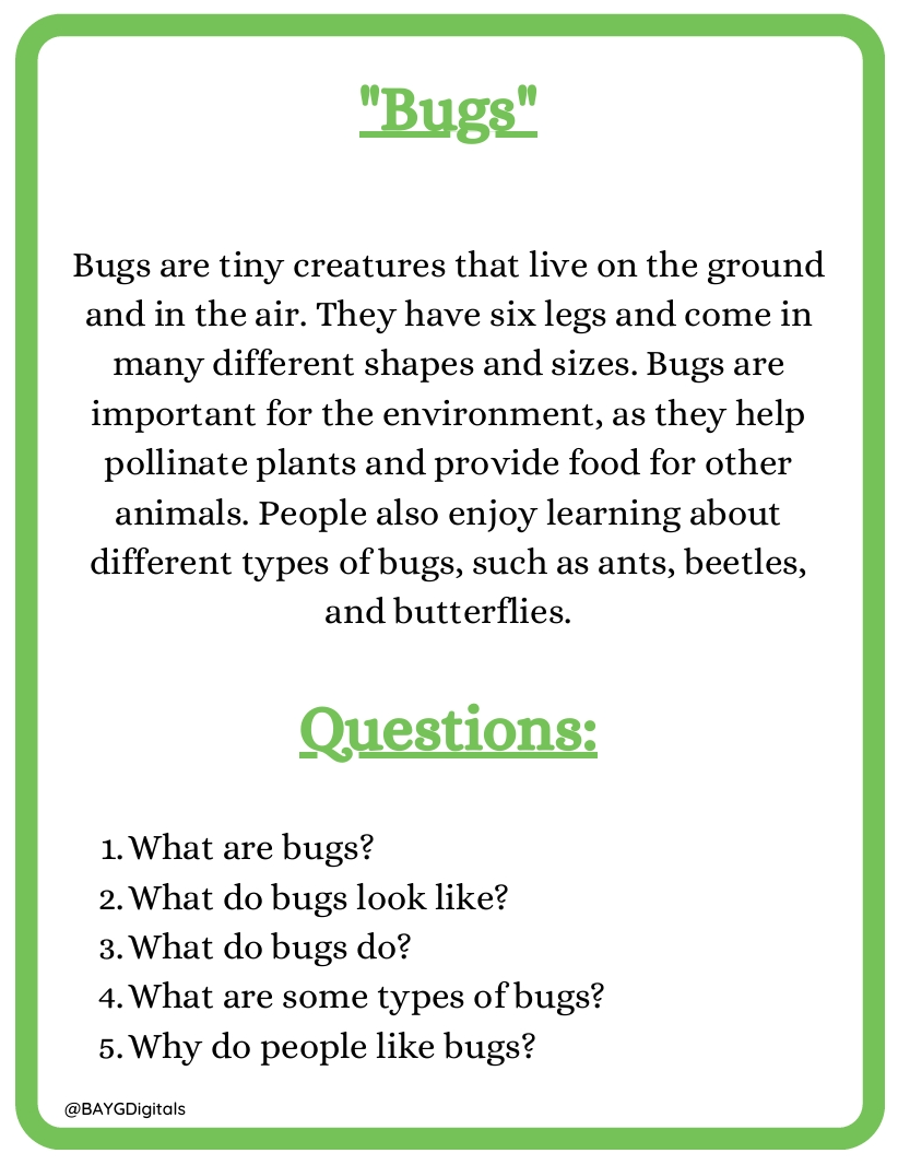 Reading Worksheets
